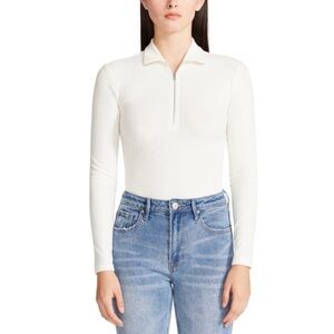 BB Dakota by Steve Madden | Zip Service Rib Knit Bodysuit in Ivory